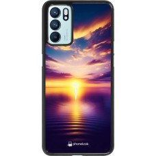 OPPO Reno6 5G Case Hülle - Sonnenuntergang gelb violett