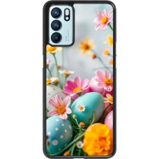 OPPO Reno6 5G Case Hülle - Easter 2026 Eggs with flowers