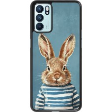 OPPO Reno6 5G Case Hülle - Easter 2026 Rabbit navy