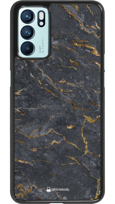 Hülle Oppo Reno6 5G - Grey Gold Marble