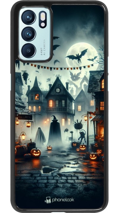 OPPO Reno6 5G Case Hülle - Halloween Spukstadt