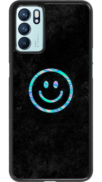 Oppo Reno6 5G Case Hülle - Happy smiley irisirt