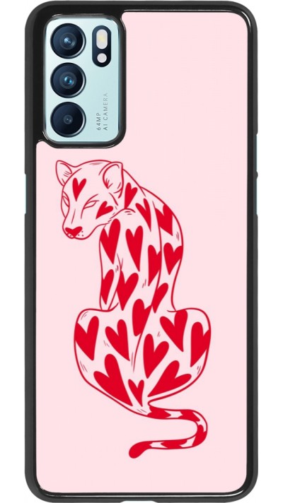 OPPO Reno6 5G Case Hülle - Leopard with hearts 2026