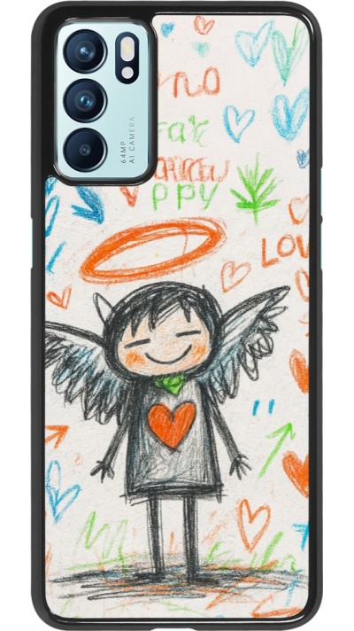 Coque OPPO Reno6 5G - Little Angel Sketch Love