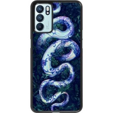 OPPO Reno6 5G Case Hülle - Snake Blue Anaconda