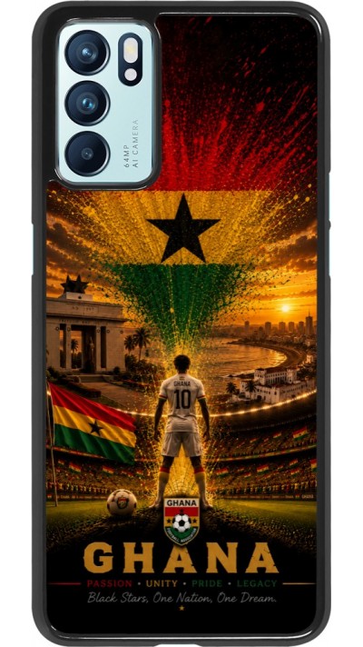 OPPO Reno6 5G Case Hülle - Fussball Ghana splash 2026