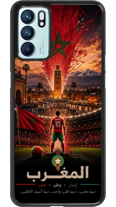 OPPO Reno6 5G Case Hülle - Fussball Marokko splash 2026