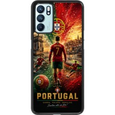 OPPO Reno6 5G Case Hülle - Fussball Portugal splash 2026