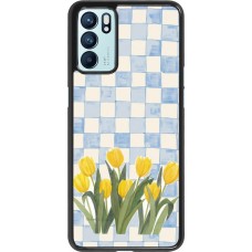 OPPO Reno6 5G Case Hülle - Blue vichy tulips 2026