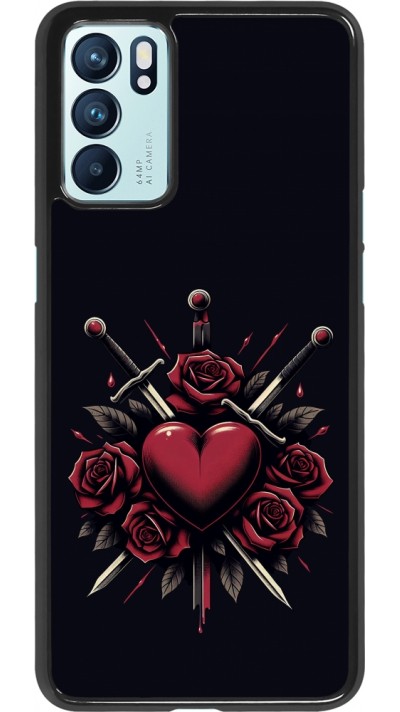 OPPO Reno6 5G Case Hülle - Valentine 2024 gothic love
