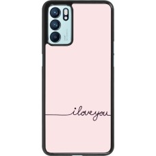 Oppo Reno6 5G Case Hülle - Valentine 2023 i love you writing