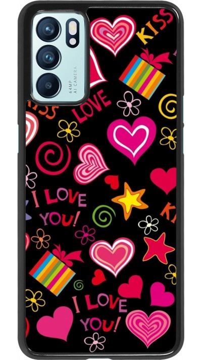 Oppo Reno6 5G Case Hülle - Valentine 2023 love symbols