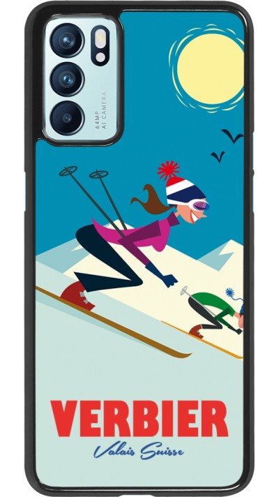 Oppo Reno6 5G Case Hülle - Verbier Ski Downhill