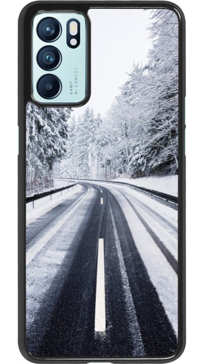 Oppo Reno6 5G Case Hülle - Winter 22 Snowy Road