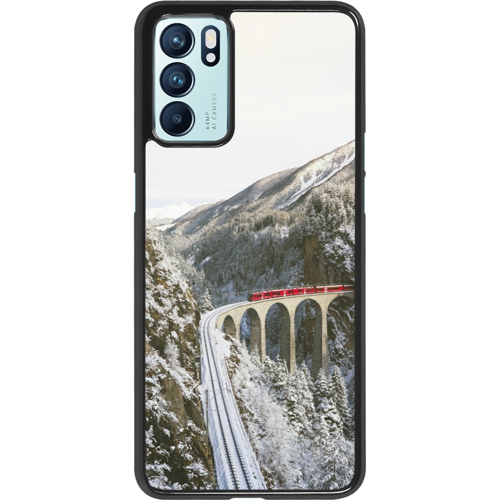 OPPO Reno6 5G Case Hülle - Winter 25 Winter polar express