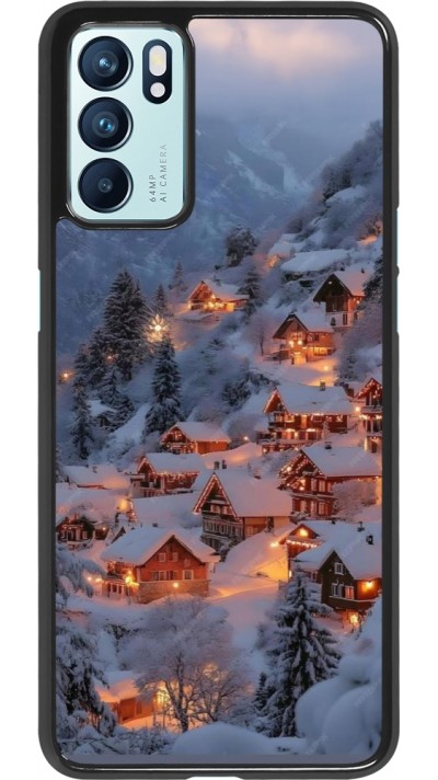 OPPO Reno6 5G Case Hülle - Winter 25 Winter snowy village
