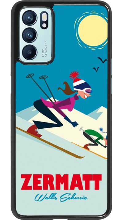 Oppo Reno6 5G Case Hülle - Zermatt Ski Downhill