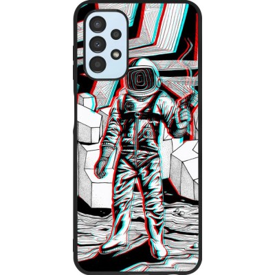 Hülle Samsung Galaxy A13 5G - Silikon schwarz Anaglyph Astronaut