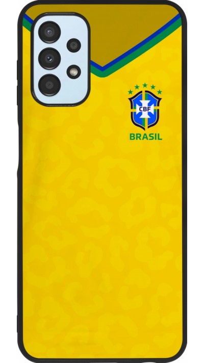 Samsung Galaxy A13 Case Hülle - Silikon schwarz Brasilien 2022 personalisierbares Fußballtrikot