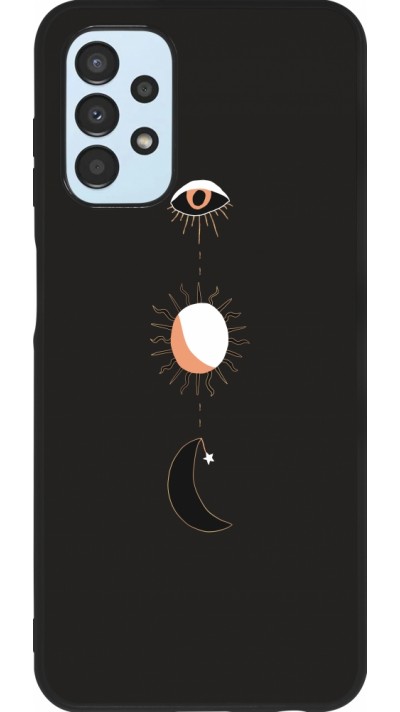 Samsung Galaxy A13 Case Hülle - Silikon schwarz Halloween 22 eye sun moon