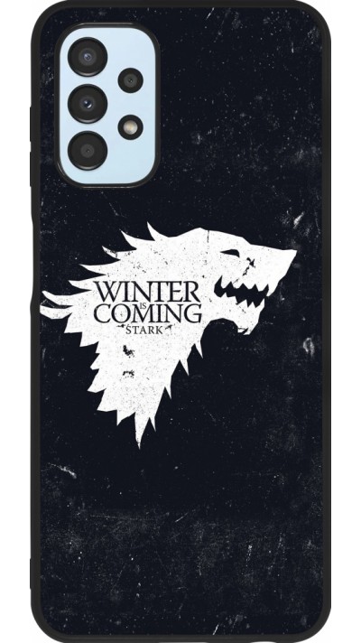 Coque Samsung Galaxy A13 5G - Silicone rigide noir Winter is coming Stark