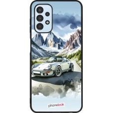 Samsung Galaxy A13 5G Case Hülle - Silikon schwarz Porsche 911 Berg Aquarell