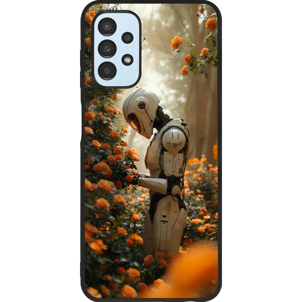 Samsung Galaxy A13 5G Case Hülle - Silikon schwarz Astronaut flowers 2025