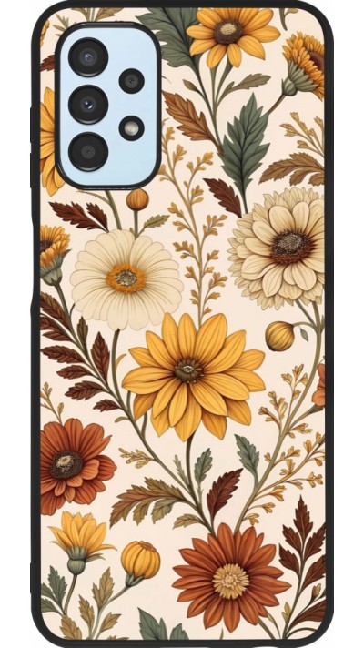 Samsung Galaxy A13 5G Case Hülle - Silikon schwarz Autumn 25 Flower pattern