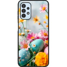 Samsung Galaxy A13 5G Case Hülle - Silikon schwarz Easter 2026 Eggs with flowers