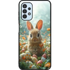 Samsung Galaxy A13 5G Case Hülle - Silikon schwarz Easter 2026 Rabbit in the garden