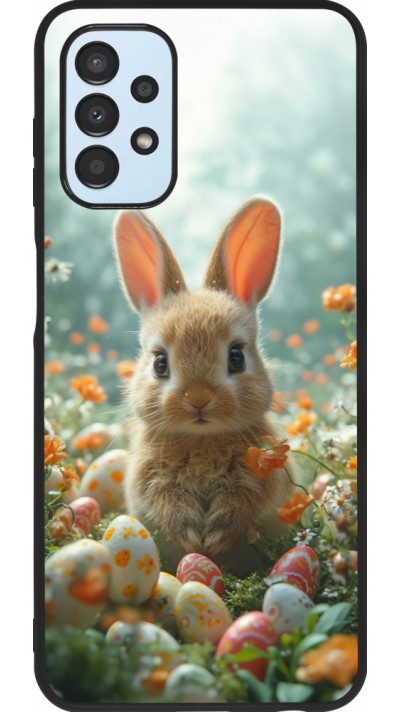 Samsung Galaxy A13 5G Case Hülle - Silikon schwarz Easter 2026 Rabbit in the garden