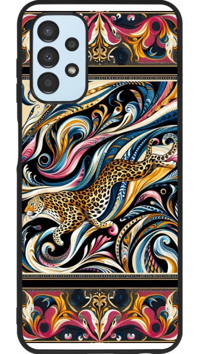 Coque Samsung Galaxy A13 5G - Silicone rigide noir Leopard Abstract Art