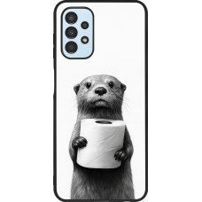 Samsung Galaxy A13 5G Case Hülle - Silikon schwarz Otter Toilettenpapier