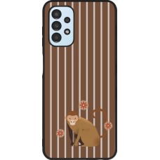 Samsung Galaxy A13 5G Case Hülle - Silikon schwarz Monkey with stripes