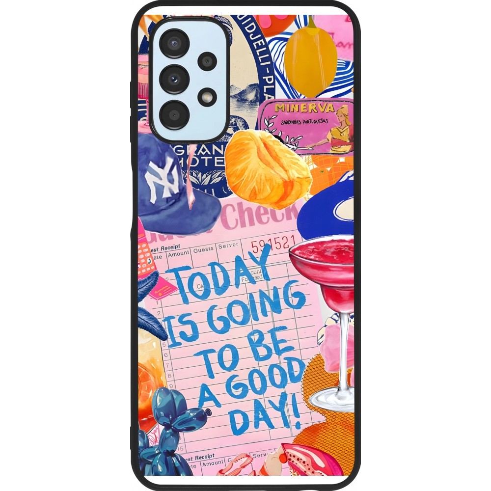 Samsung Galaxy A13 5G Case Hülle - Silikon schwarz Preppy Today is Going to be a good day