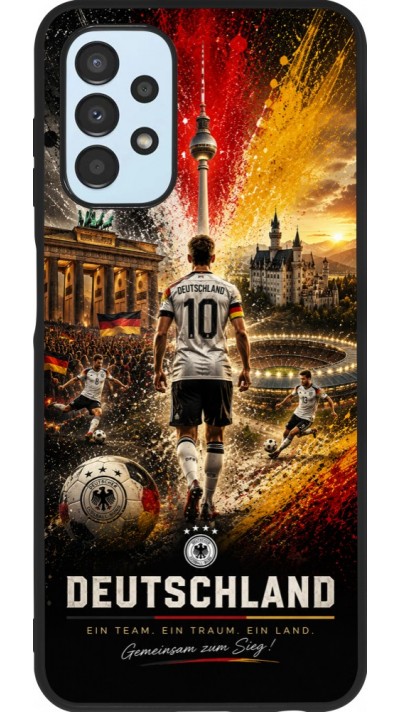 Samsung Galaxy A13 5G Case Hülle - Silikon schwarz Fussball Deutschland splash 2026