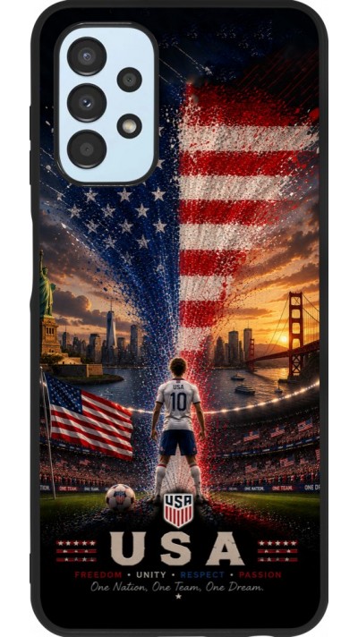 Samsung Galaxy A13 5G Case Hülle - Silikon schwarz Fussball Vereinigten Staaten splash 2026