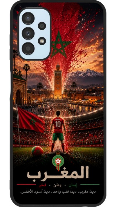 Samsung Galaxy A13 5G Case Hülle - Silikon schwarz Fussball Marokko splash 2026