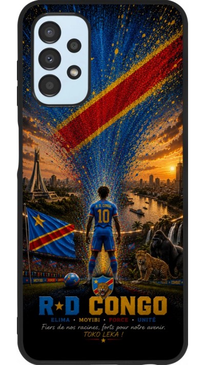 Samsung Galaxy A13 5G Case Hülle - Silikon schwarz Fussball Demokratische Republik Kongo splash 2026