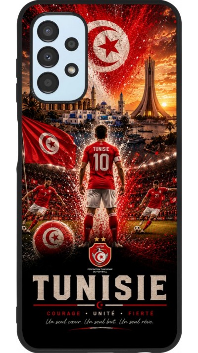 Samsung Galaxy A13 5G Case Hülle - Silikon schwarz Fussball Tunesien splash 2026