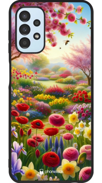 Samsung Galaxy A13 5G Case Hülle - Silikon schwarz Frühling 25 Strauß Frühling