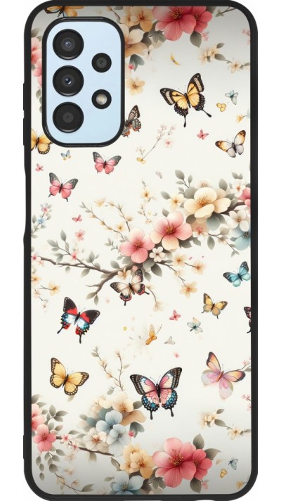 Samsung Galaxy A13 5G Case Hülle - Silikon schwarz Frühling 25 Leichte Schmetterlinge