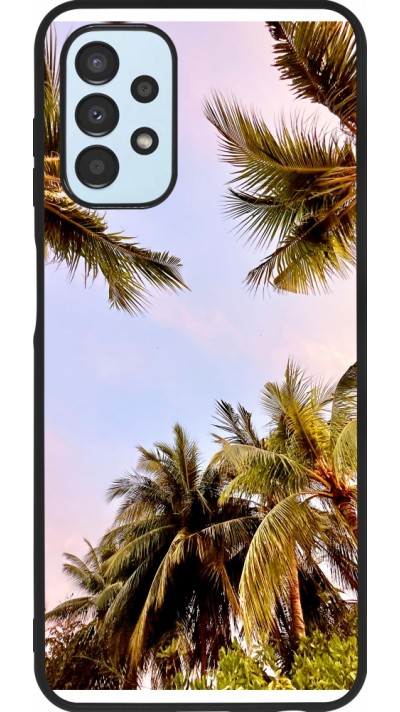 Samsung Galaxy A13 5G Case Hülle - Silikon schwarz Summer 2023 palm tree vibe