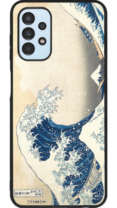 Samsung Galaxy A13 5G Case Hülle - Silikon schwarz Kunstbild - Die große Welle vor Kanagawa - Hokusai