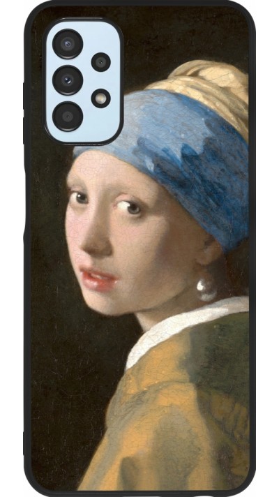 Samsung Galaxy A13 5G Case Hülle - Silikon schwarz Kunstbild - Das Mädchen mit dem Perlenohrring - Jan Vermeer