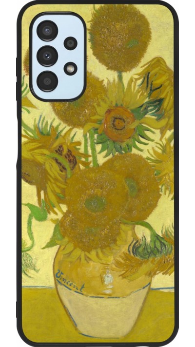 Coque Samsung Galaxy A13 5G - Silicone rigide noir Tableau art - Les Tournesols - Van Gogh