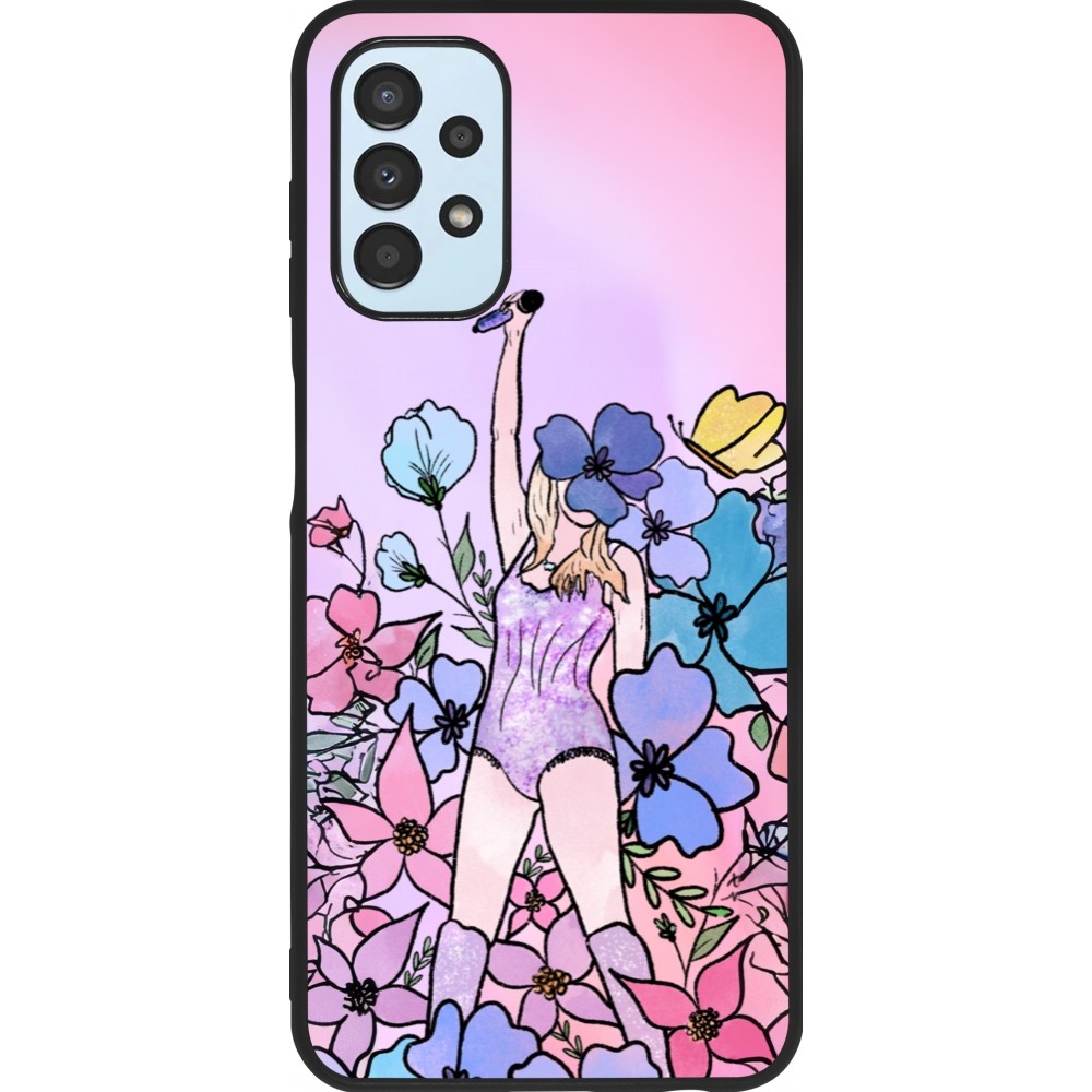 Samsung Galaxy A13 5G Case Hülle - Silikon schwarz Taylor Swift Sketch - Pink