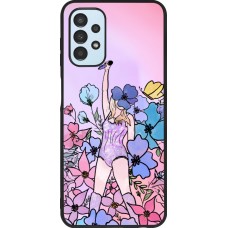 Samsung Galaxy A13 5G Case Hülle - Silikon schwarz Taylor Swift Sketch - Pink