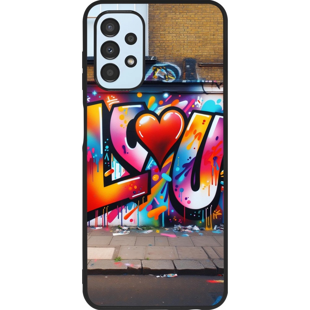 Samsung Galaxy A13 5G Case Hülle - Silikon schwarz Valentin 2025 Liebe U Tag