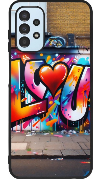 Samsung Galaxy A13 5G Case Hülle - Silikon schwarz Valentin 2025 Liebe U Tag